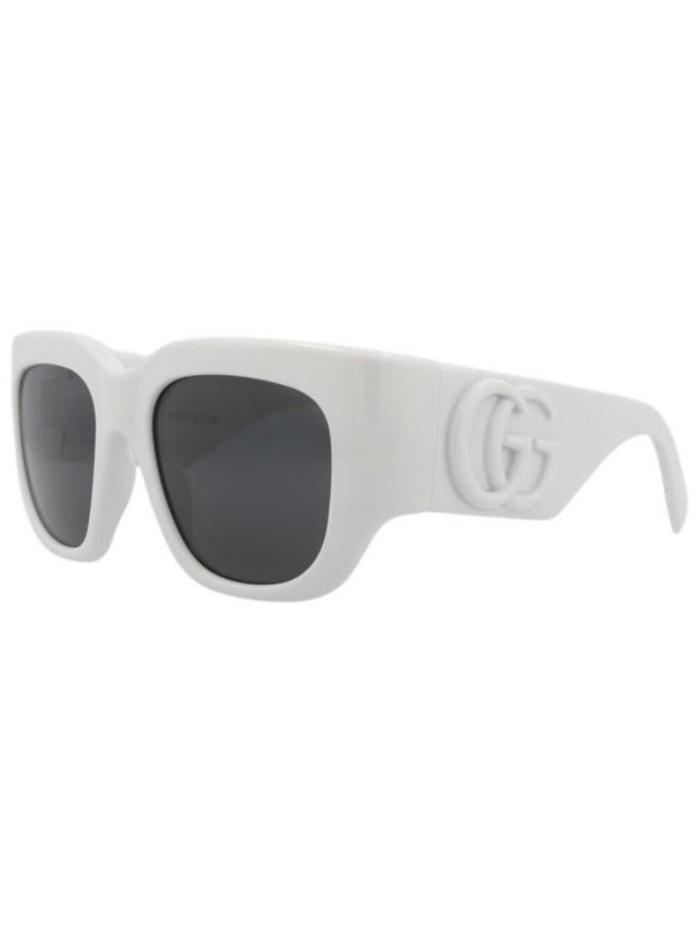 New Gucci Womens Square/Rectangle Grey Grey Grey Fashion Designer Sunglasses